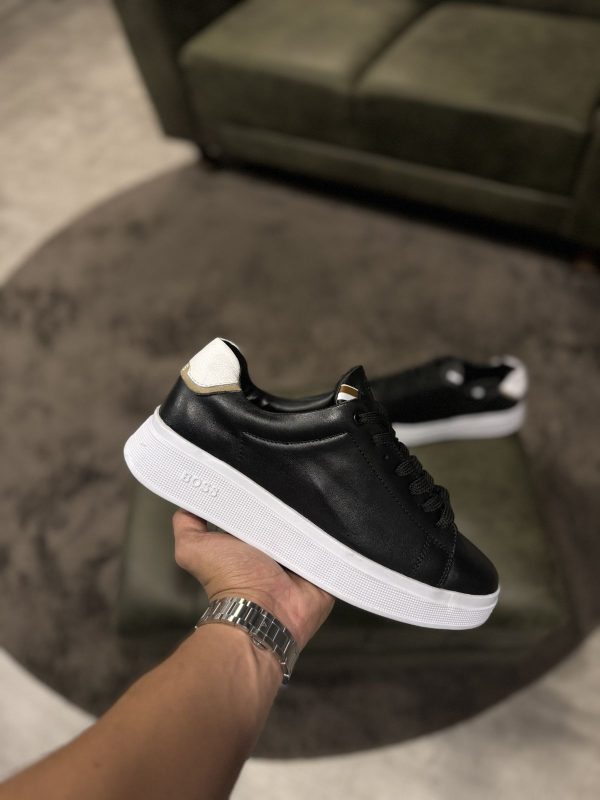 Tênis Preto Hugo Boss Bulton - Couro